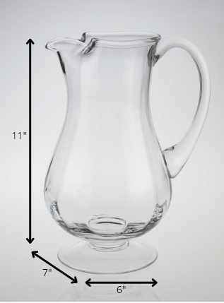 Mouth Blown Lead Free Crystal Pitcher 54 oz