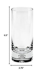 Mouth Blown Crystal Lead Free Hiball Glass 13 oz  4 pc Set