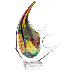 16 MultiColor Glass Art Angel Fish Centerpiece