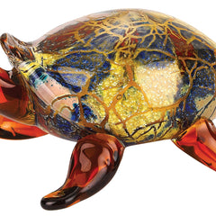 4 Mouth Blown Turtle Art Glass
