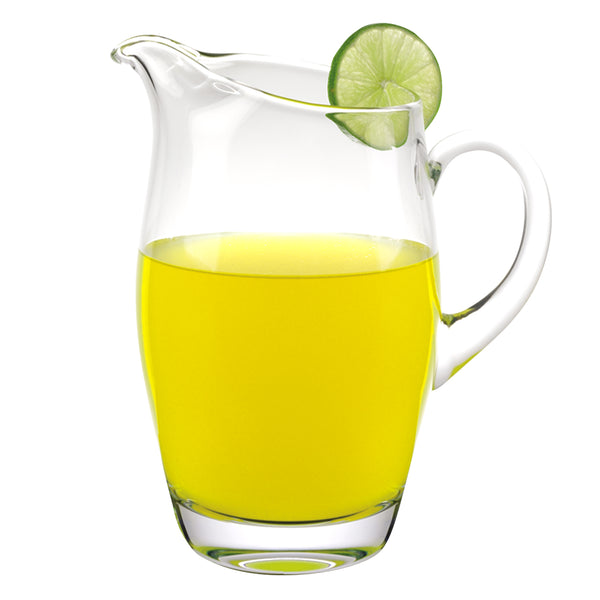 9 Mouth Blown Crystal Barrel Water   Juice or Iced Tea Pitcher  54 oz