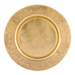 13 Hand Crafted Glass Charger with Gold Rim Finish