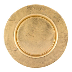 13 Hand Crafted Glass Charger with Gold Rim Finish