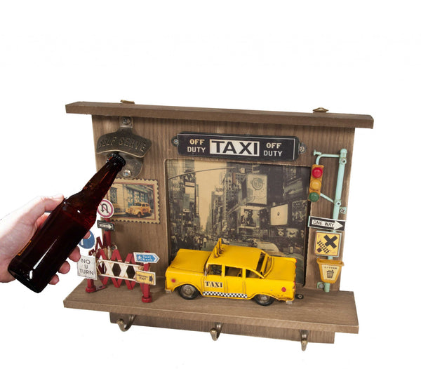 Shadow Box with 3 Metal Keychain Hooks