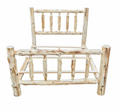 Rustic and Natural Cedar California King Traditional Log Bed