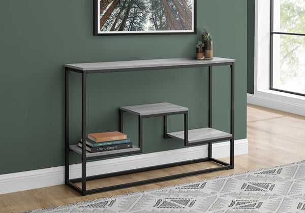 48" Rectangular Grey Wash Finish Hall Console Accent Table