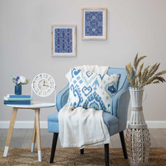 9 Round Semi-Glossy White Finish Desk Clock