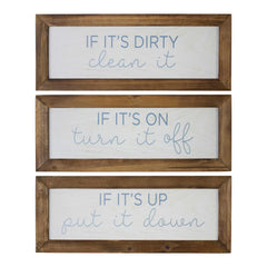 Set of 3 House Humor Wall Decor