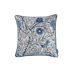 Set of 2 Square Beige Floral Throw Pillow Covers