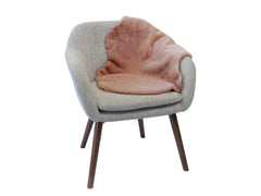 2' x 3' Blush Pink Faux Rabbit Fur Area Rug