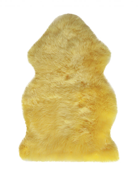 2' x 3' Yellow New Zealand Natural Sheepskin Rug