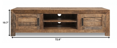 Solid Wood 2 Cabinet TV Stand and Media Console