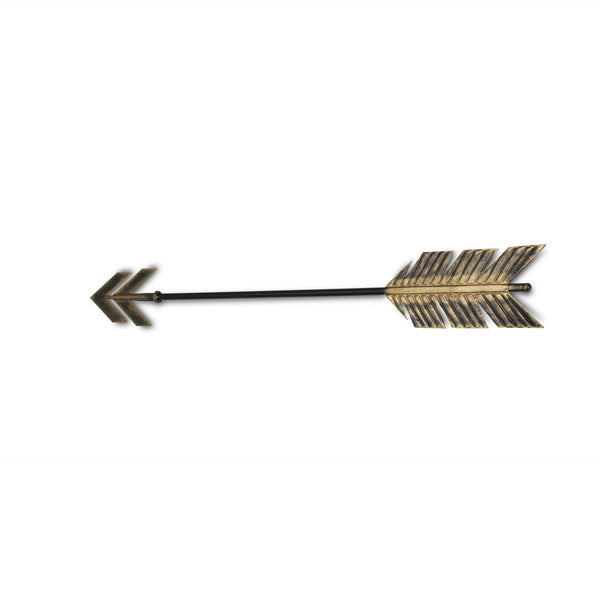 Black and Burnished Gold Metal Arrow Wall Decor