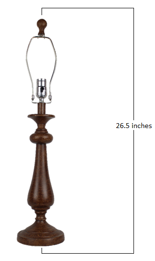 Brown Candlestick Lamp Base