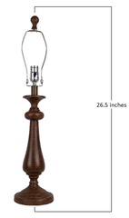 Brown Candlestick Lamp Base