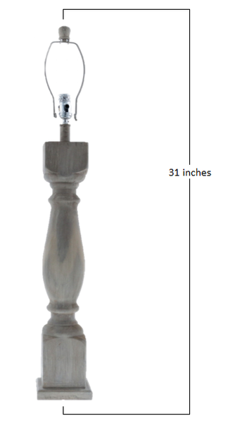 Brown Washed Table Lamp Base only