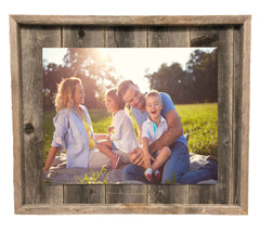 11x14 Weathered Grey Picture Frame with Plexiglass Holder