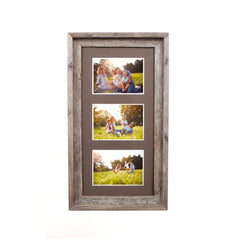 3 - 5x7 Natural Weathered Grey Picture Frame