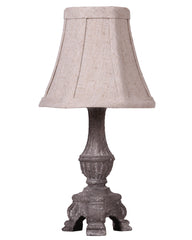 Light Grey Architectural Accent Lamp with Neutral Shade