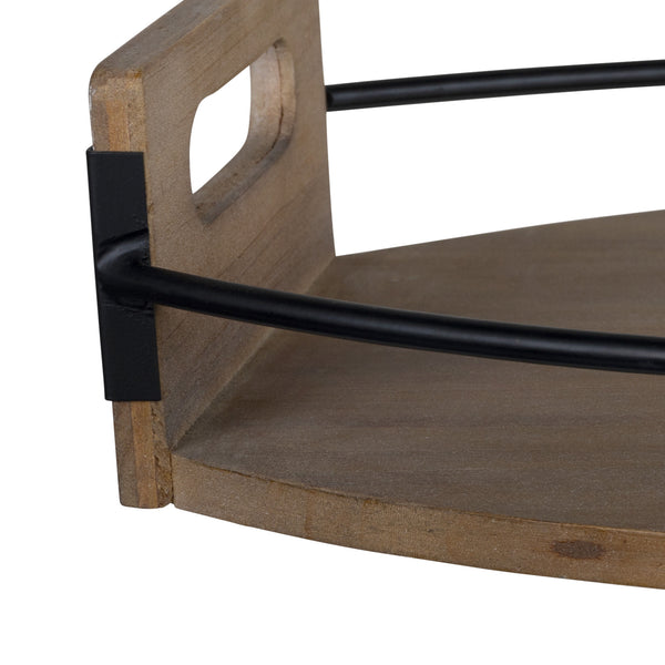 Rustic Brown Oval Wooden Tray