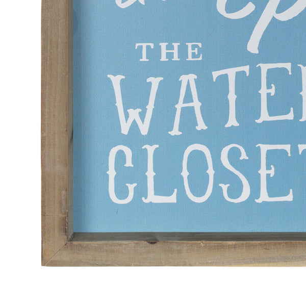 Teal and White Bathroom Framed Wall Art