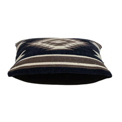 Navy and Brown Aztec Throw Pillow
