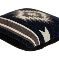 Navy and Brown Aztec Throw Pillow