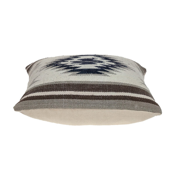 Beige and Brown Aztec Throw Pillow