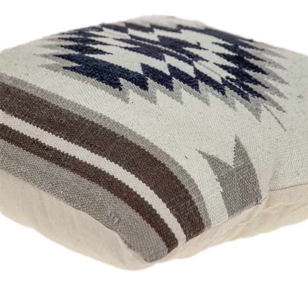 Beige and Brown Aztec Throw Pillow