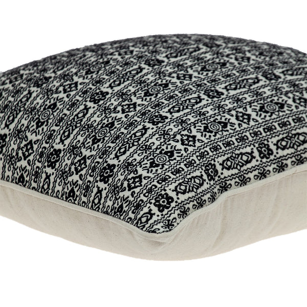 Black and White Vintage Design Throw Pillow