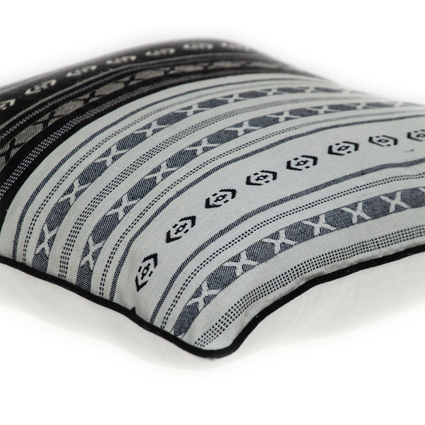 Black and White Abstract Accent Pillow