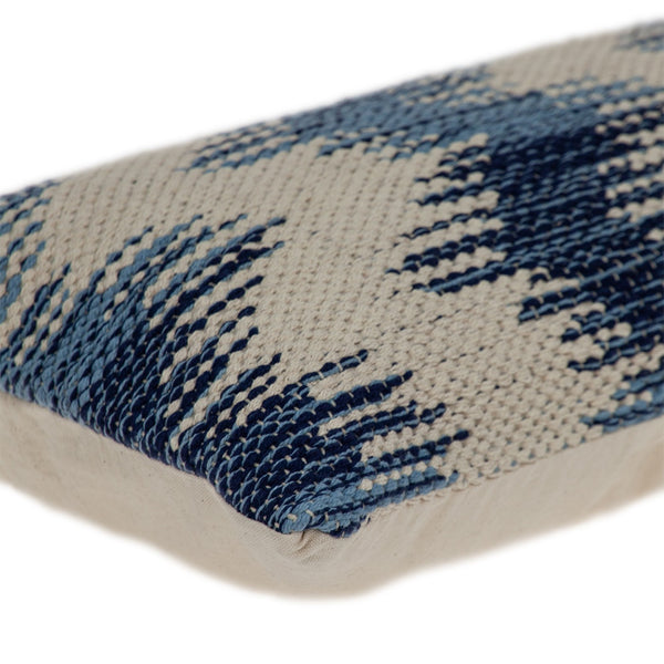 Shades of Blue Waves Lumbar Throw Pillow