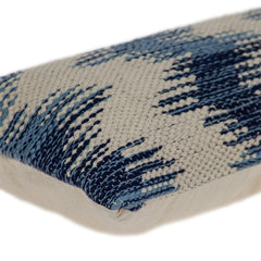 Shades of Blue Waves Lumbar Throw Pillow