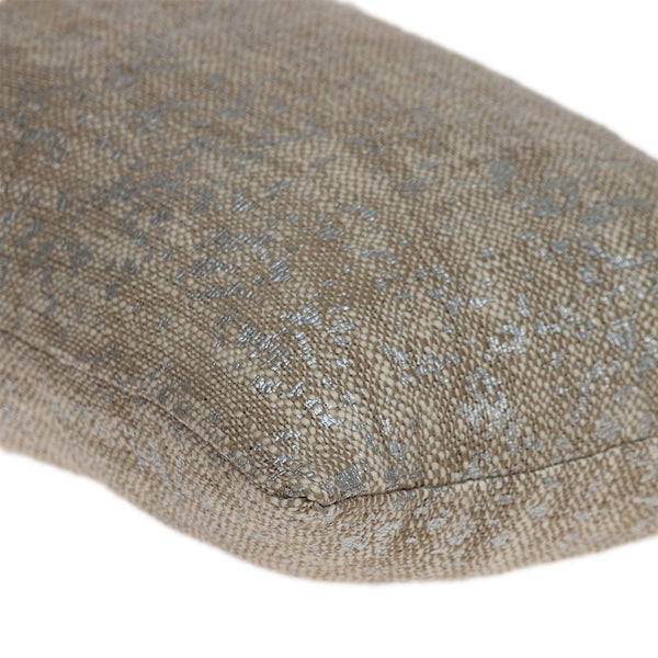 Natural Wheat and Silver Throw Pillow