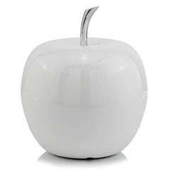 White Jumbo Apple Shaped Aluminum Accent Home Decor