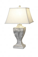 Set of 2 Modern Farmhouse Gray Wash Table Lamps