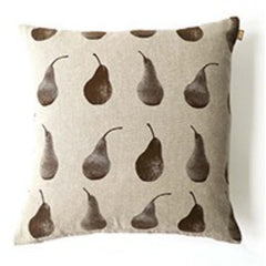 Set of 2 Brown Multi Pears Accent Pillows