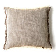 Set of 2 Stone Soft Chambray Accent Pillows