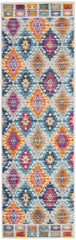 2’ x 6’ Multicolor Ogee Pattern Runner Rug