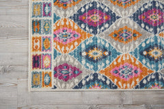 2’ x 6’ Multicolor Ogee Pattern Runner Rug