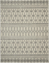 8’ x 10’ Ivory and Gray Berber Pattern Area Rug