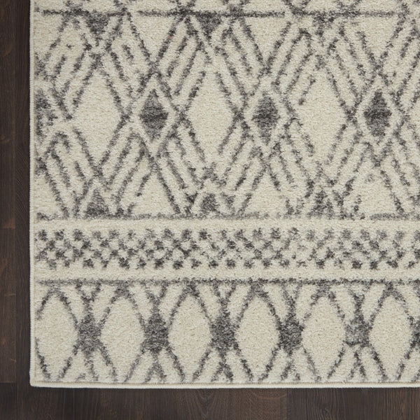 8’ x 10’ Ivory and Gray Geometric Area Rug