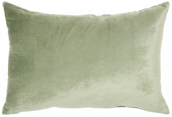 Glamorous Teal Lumbar Pillow with Metallic Gold Accents