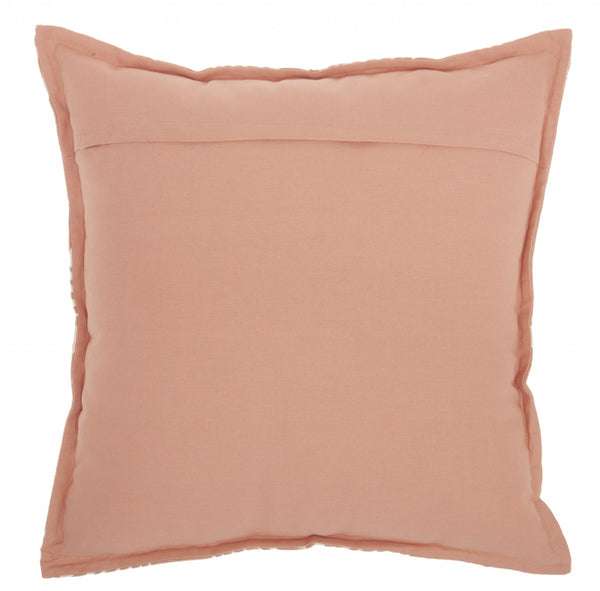 Coral and Ivory Scales Pattern Throw Pillow