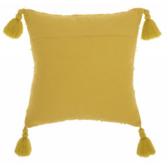 Yellow Thread Detailed Throw Pillow