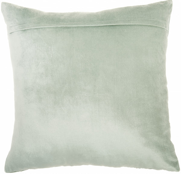 Glam Celadon Blue  and Gold Accent Throw Pillow with Beaded Details
