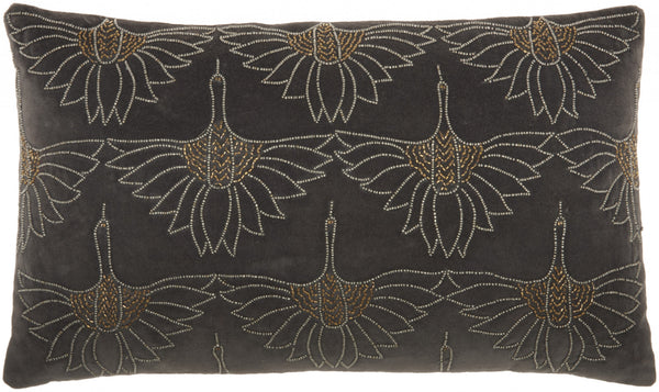 Brilliant Dark Grey lumbar Pillow