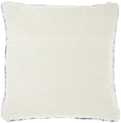 Royal Blue Marbled Patterned Throw Pillow