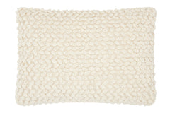 Off White Knotted Detail Lumbar Pillow