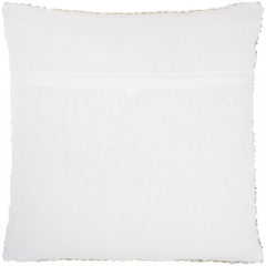 Taupe and White Striped Throw Pillow